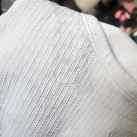 White Ribbed Tank Top - Picture 3 of 4